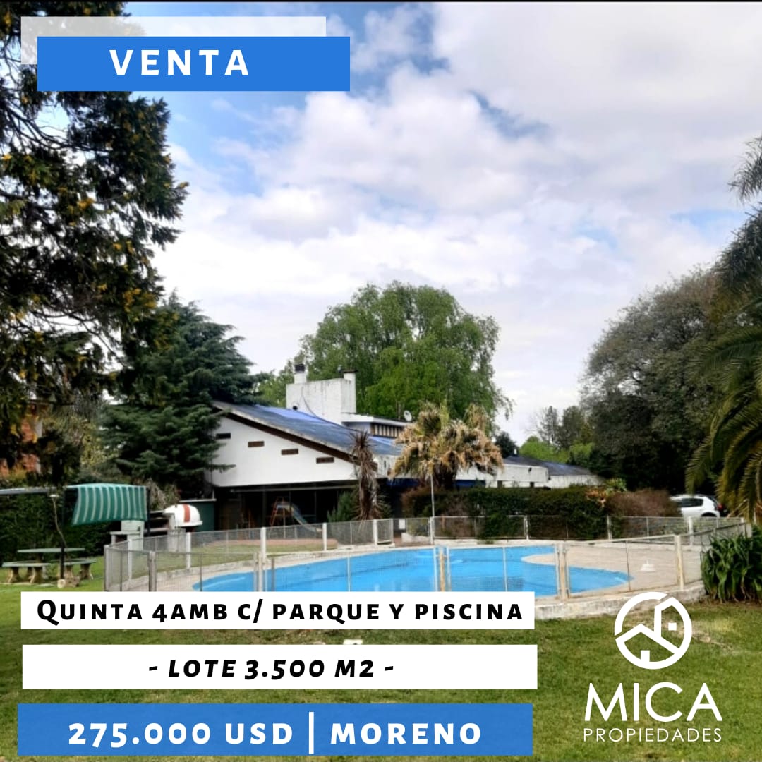 Venta - Quinta 4 Amb - Parque, Piscina, Parrilla - Francisco Alvarez