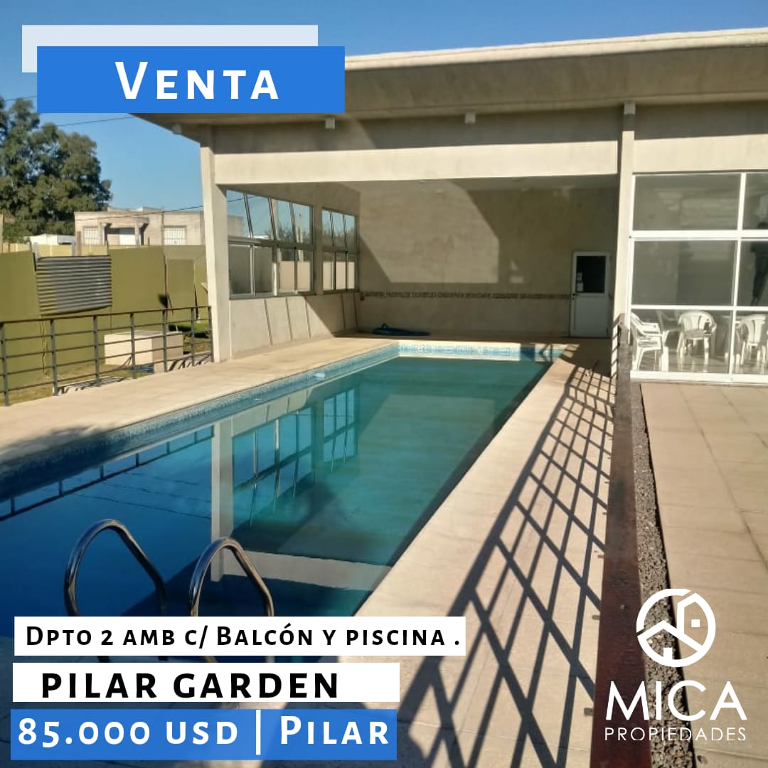 Venta - Dpto 2 Amb - c/Balcón Piscina - Pilar Garden.