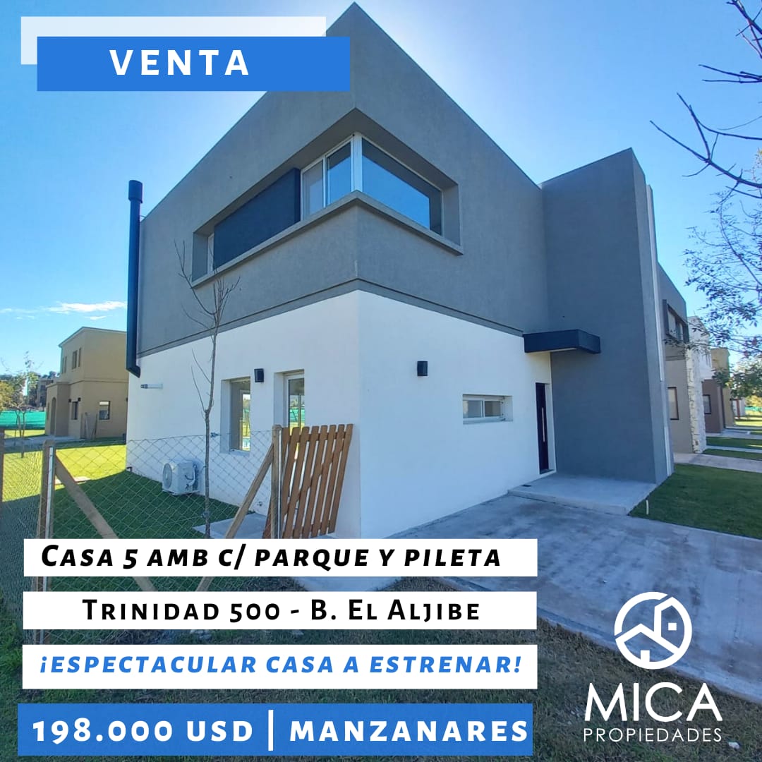 Venta - Casa 5 Amb c/ Parque y Pileta - Manzanares