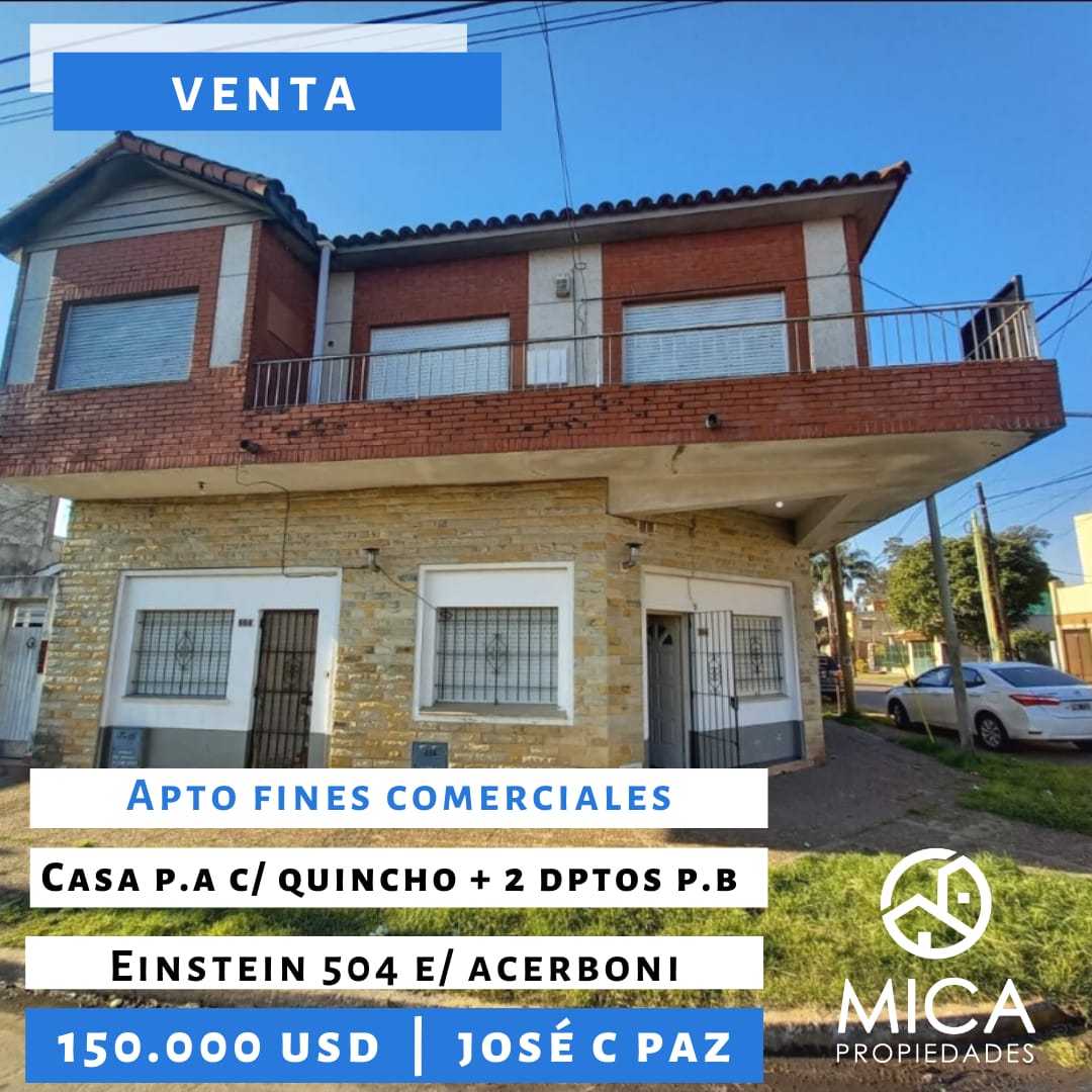 Venta - Complejo de Dptos + Casa 3 Amb c/ Quincho - José C. Paz